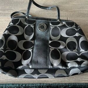 Coach Black Canvas Purse